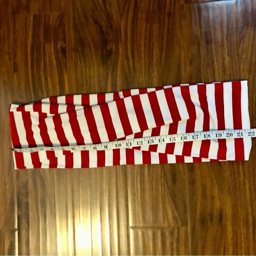 Stripey Candy Cane Santa Infinity Scarf with Red Long Sleeved Size Medium